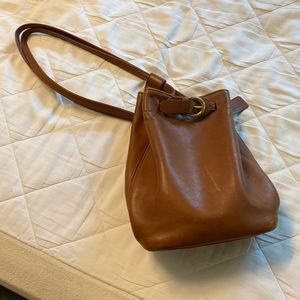 Authentic vintage coach backpack English tan, gold hardware, EUC